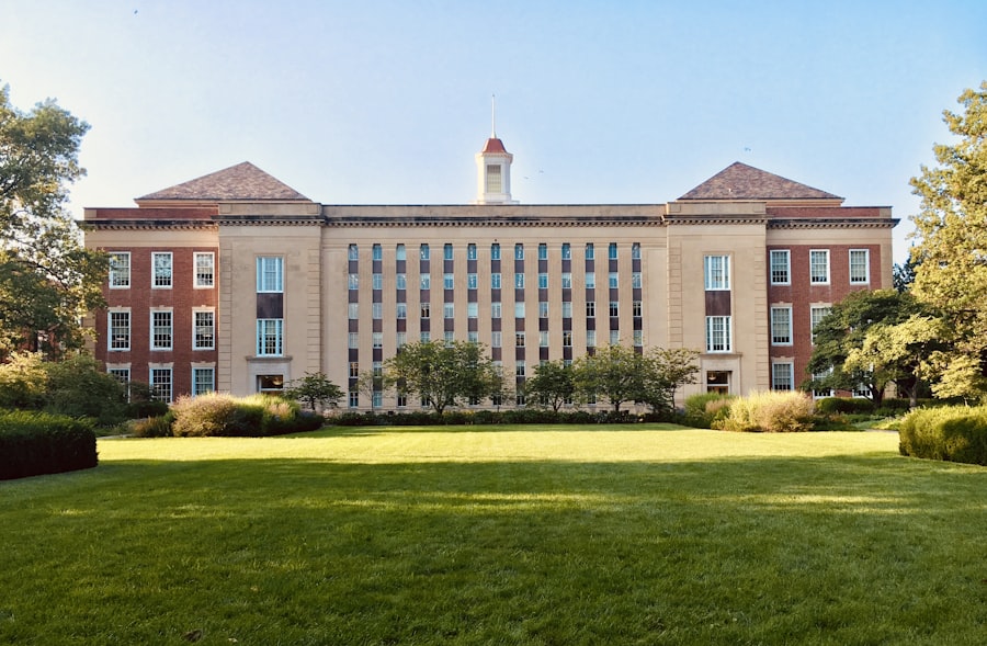 Northwestern University lakefront campus in Evanston along Lake Michigan